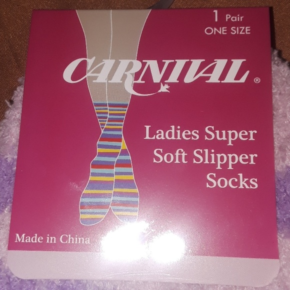 ** Carnival Ladies Super Soft Slipper sock LILAC - Picture 2 of 8